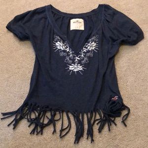 Navy Blue Hollister Top